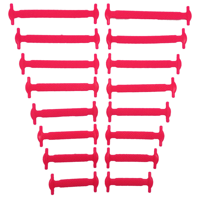 No Tie Shoelaces 16pcslot Silicone Elastic Laces Creative Rubber Lazy Shoelaces For Sneakers Sports 17