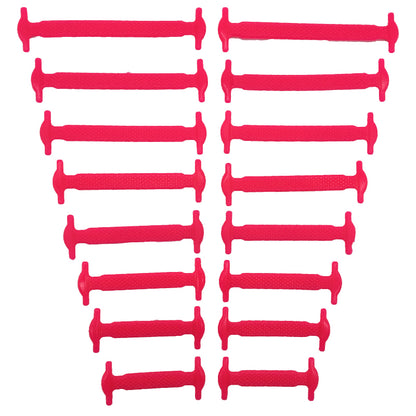 No Tie Shoelaces 16pcslot Silicone Elastic Laces Creative Rubber Lazy Shoelaces For Sneakers Sports 17