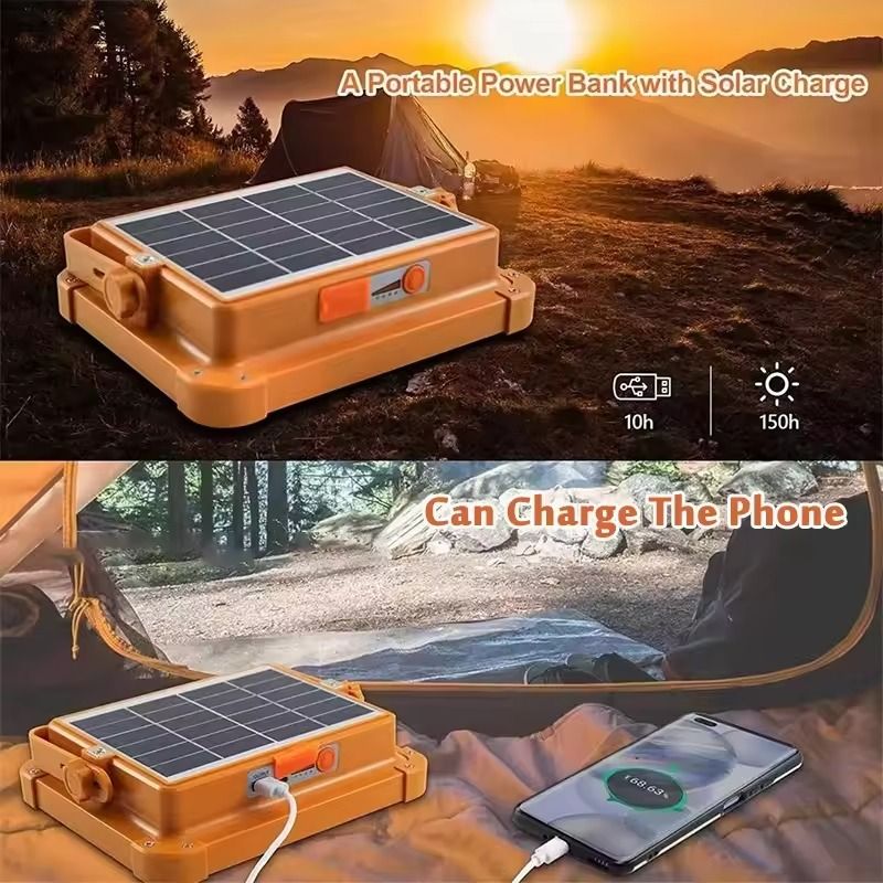 Rechargeable Solar LED Flood Light For Outdoor Use With Portable Spotlight Design 4