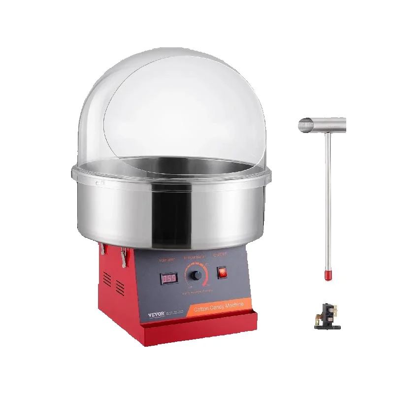 Heavy-Duty Electric Cotton Candy Machine Candy Floss Maker, Commercial Cotton Candy Machine, Stainless Steel Bowl Scoop