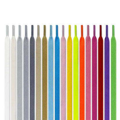 Flat Cotton Shoelaces for Sneakers, Unisex No-Elastic Canvas Shoe Laces for High-Top Shoes, Durable Casual Shoestrings