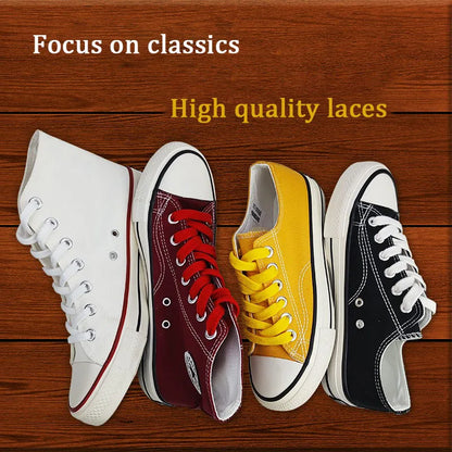 Flat Cotton Shoelaces For Sneakers Unisex NoElastic Canvas Shoe Laces For HighTop Shoes Durable Cas 2