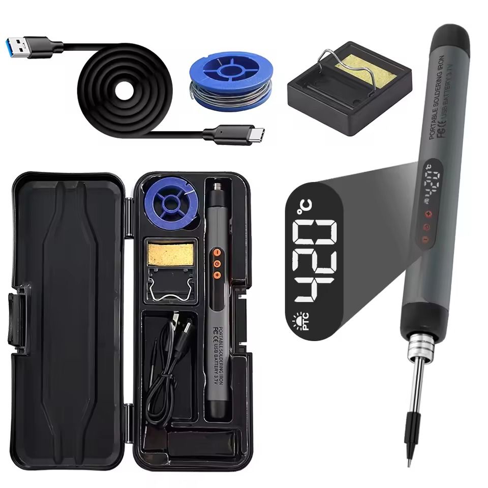 Rechargeable USB Soldering Iron With Adjustable Temperature And Type C Interface 9