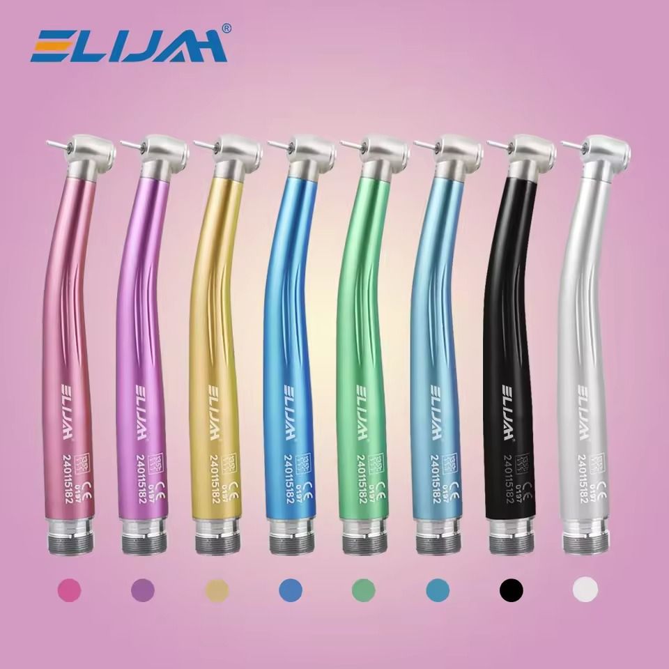 Colorful Dental High Speed Handpiece with Push Button and Air Turbine Spray