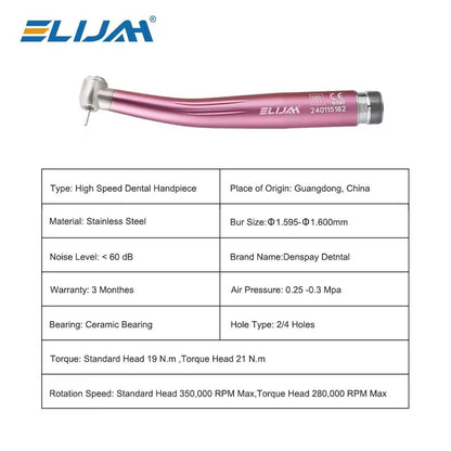 Colorful Dental High Speed Handpiece With Push Button And Air Turbine Spray 1