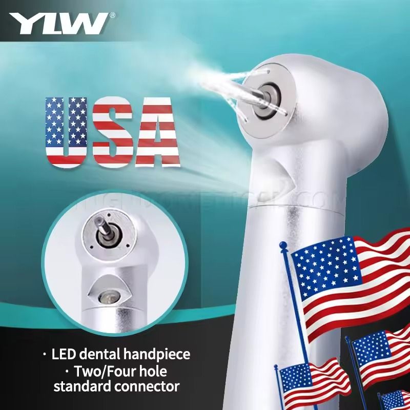 LED Dental High Speed Handpiece with Push Button and Triple Water Spray