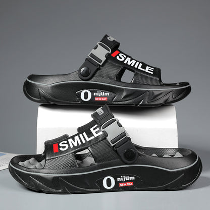 Men Massage Slippers, Soft Indoor Outdoor Clogs, Comfortable Beach Sandals & Casual Slides for Home, Shower, Trave Use