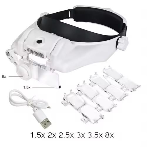 Rechargeable LED Magnifying Glasses For Watch Repair And Precision Work 7