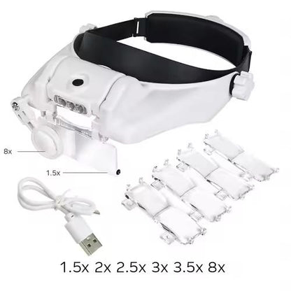 Rechargeable LED Magnifying Glasses For Watch Repair And Precision Work 7