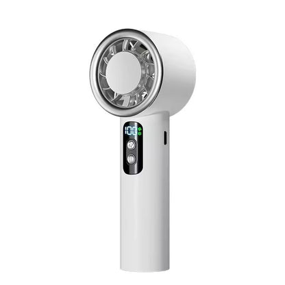 Mini Ice Compress Handheld Fan with 3 Speeds and Rechargeable Turbo Coolin