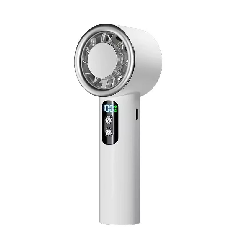 Mini Ice Compress Handheld Fan With 3 Speeds And Rechargeable Turbo Coolin 7