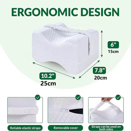 Memory Foam Knee Pillow With Adjustable Strap For Side Sleepers And Hip Pain Relief 2