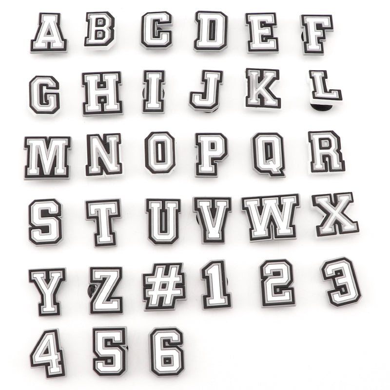 Alphabet Number Shoe Charms for Clogs, DIY Letter Shoe Decoration Pins for Sandals Shoes for Kids Women Men Accessories