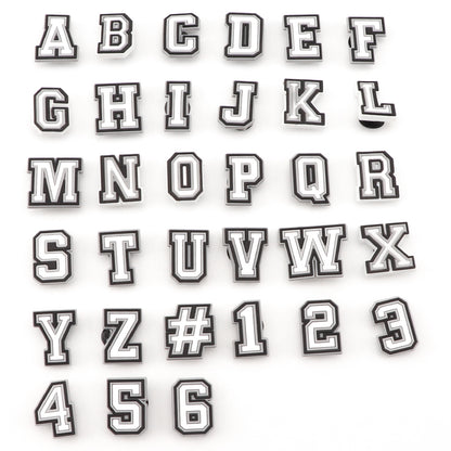 Alphabet Number Shoe Charms for Clogs, DIY Letter Shoe Decoration Pins for Sandals Shoes for Kids Women Men Accessories
