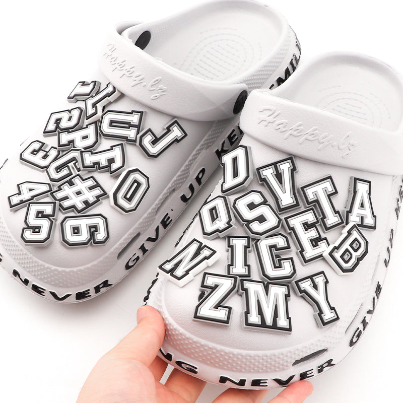 Alphabet Number Shoe Charms for Clogs, DIY Letter Shoe Decoration Pins for Sandals Shoes for Kids Women Men Accessories