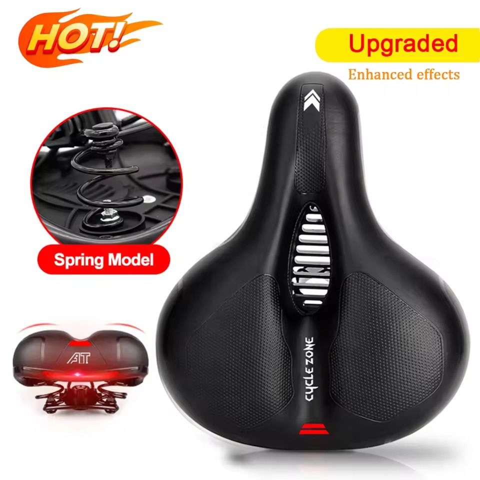 Shock Absorbing Bike Saddle With Breathable Hollow Design For Men And Women 12
