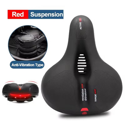 Shock Absorbing Bike Saddle With Breathable Hollow Design For Men And Women 14