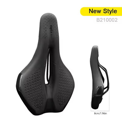 Shock Absorbing Bike Saddle With Breathable Hollow Design For Men And Women 7