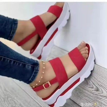 Platform Buckle Strap Sandals For Women With Thick Sole And Open Toe Design 5