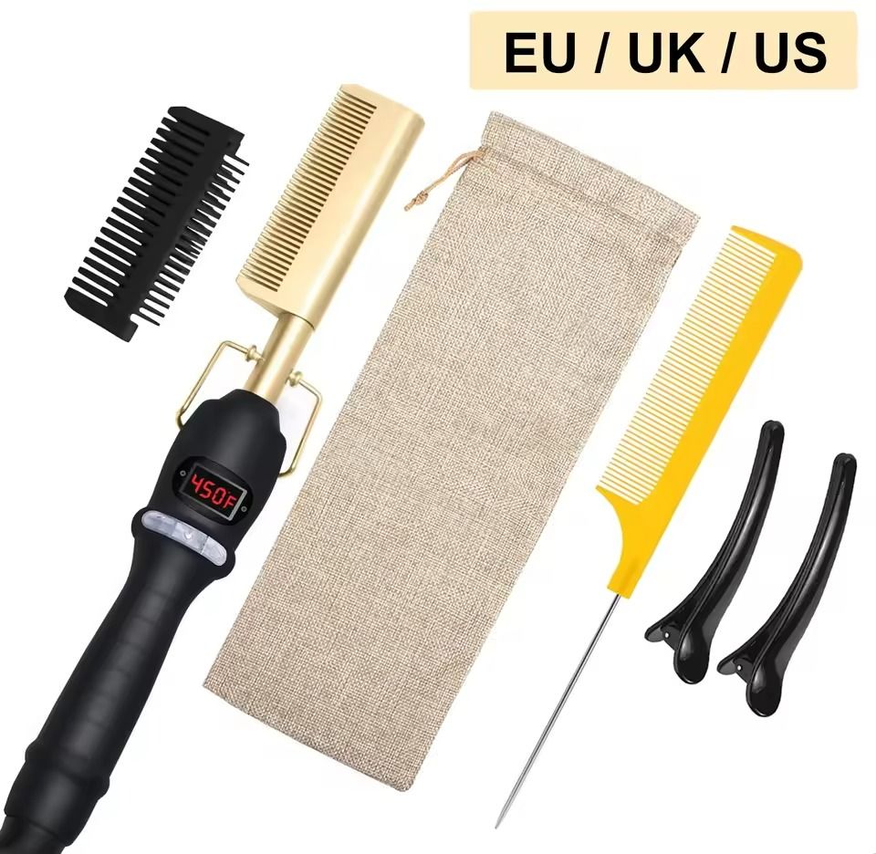 Electric Heating Curling Comb For Dry And Wet Hair With Straightening And Styling Function 12