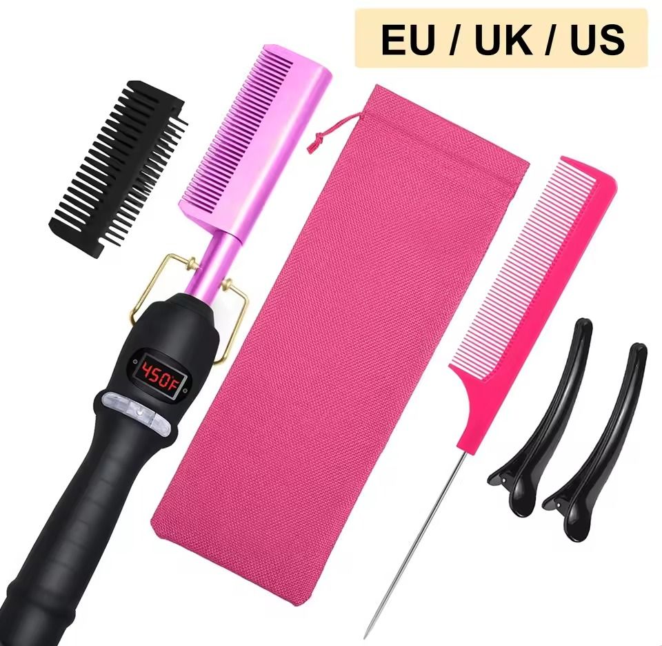 Electric Heating Curling Comb For Dry And Wet Hair With Straightening And Styling Function 14