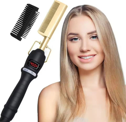 Electric Heating Curling Comb For Dry And Wet Hair With Straightening And Styling Function 4