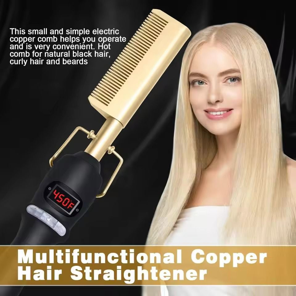 Electric Heating Curling Comb For Dry And Wet Hair With Straightening And Styling Function 5