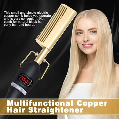 Electric Heating Curling Comb For Dry And Wet Hair With Straightening And Styling Function 5