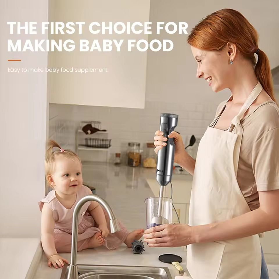 MIUI 4 In 1 Hand Immersion Blender With Food Processor And Whisk Attachments 5