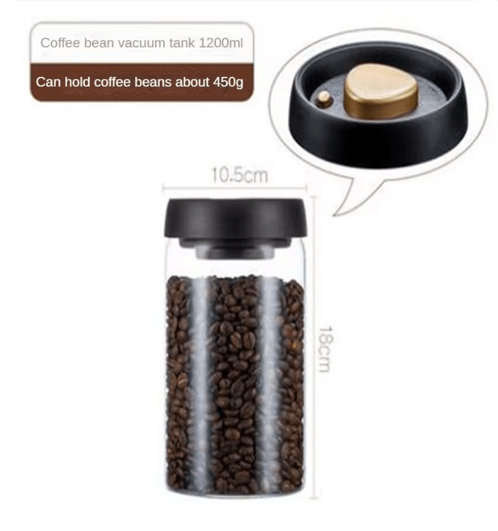 CampFresh Vacuum Sealed Glass Coffee Storage Jar 4