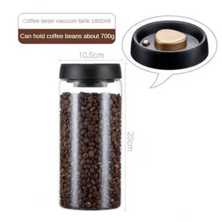 CampFresh Vacuum Sealed Glass Coffee Storage Jar 5