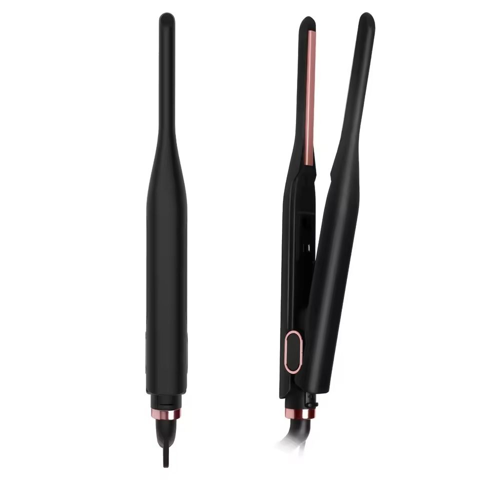 Temperature Adjustable Mini Flat Iron for Short Hair and Beard Styling