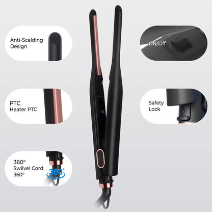 Temperature Adjustable Mini Flat Iron For Short Hair And Beard Styling 2