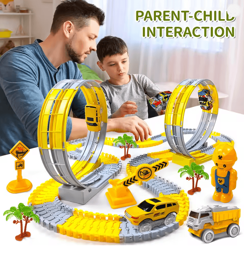 RoadFlex Electric Flexible Track Toy Childrens Interactive STEM Car Set