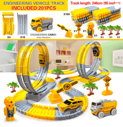 RoadFlex Electric Flexible Track Toy Childrens Interactive STEM Car Set 2