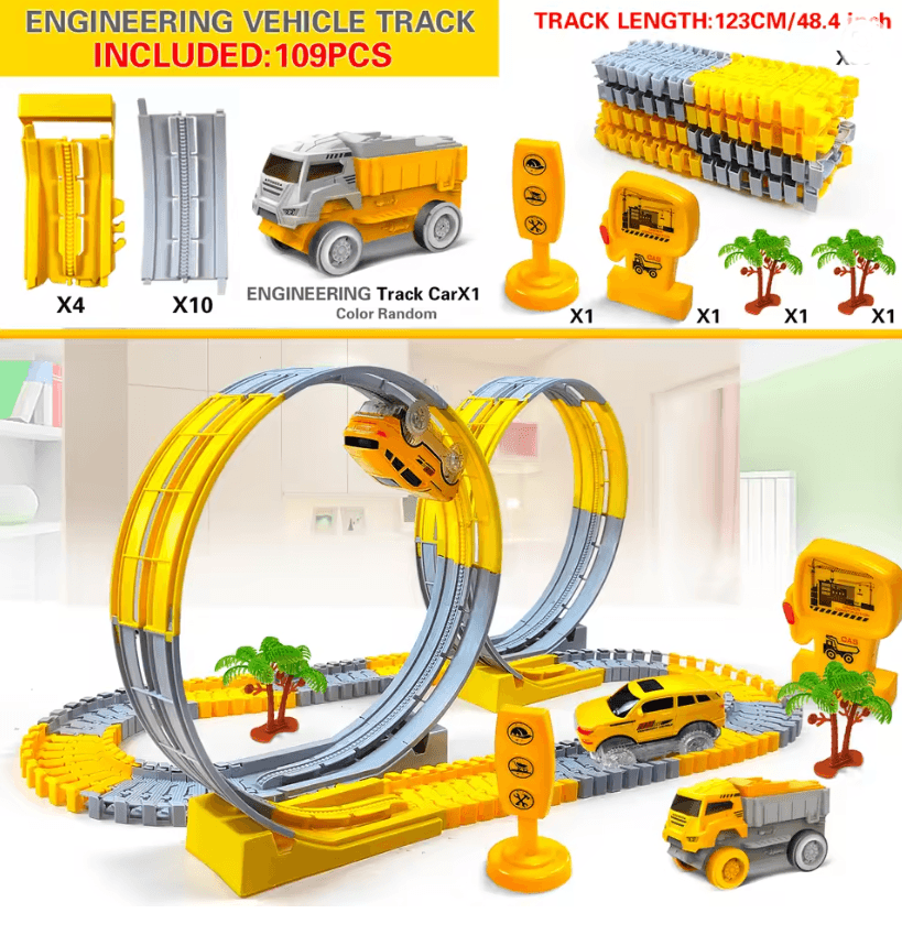 RoadFlex Electric Flexible Track Toy Childrens Interactive STEM Car Set 3