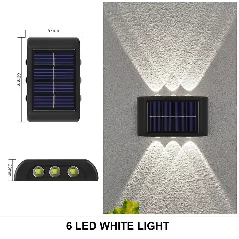 Outdoor Solar Wall Lamp With Waterproof Up And Down Lighting For Garden And Home Decor 11