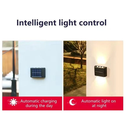 Outdoor Solar Wall Lamp With Waterproof Up And Down Lighting For Garden And Home Decor 2