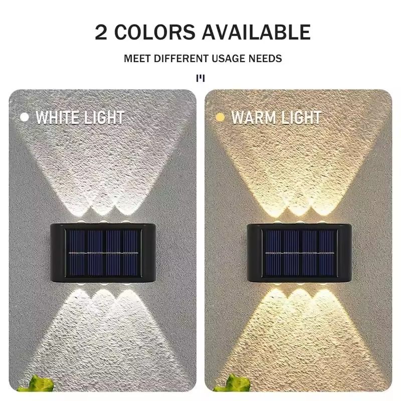 Outdoor Solar Wall Lamp With Waterproof Up And Down Lighting For Garden And Home Decor 3