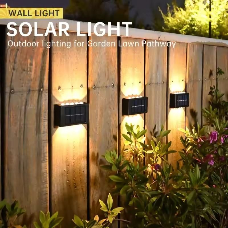 Outdoor Solar Wall Lamp With Waterproof Up And Down Lighting For Garden And Home Decor 4