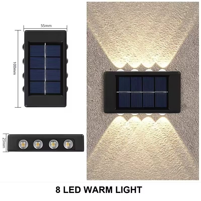 Outdoor Solar Wall Lamp With Waterproof Up And Down Lighting For Garden And Home Decor 5