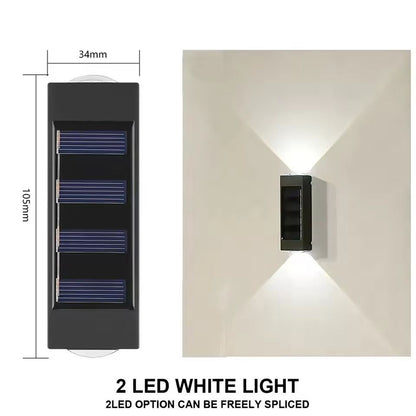 Outdoor Solar Wall Lamp With Waterproof Up And Down Lighting For Garden And Home Decor 7