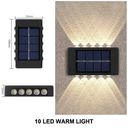Outdoor Solar Wall Lamp With Waterproof Up And Down Lighting For Garden And Home Decor 13
