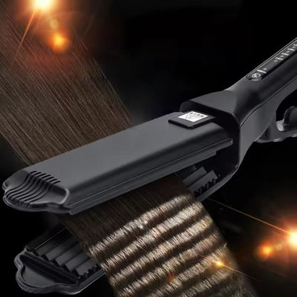 Ceramic Hair Curler Wand With Corrugated Wave Comb For Salon Styling 2