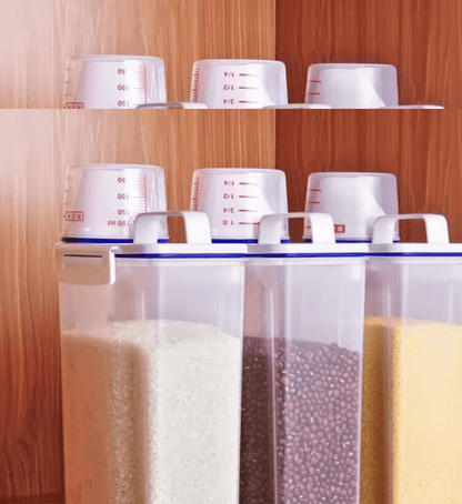 GrainGuard Airtight Rice And Grains Storage Canister With Measuring Cup 1