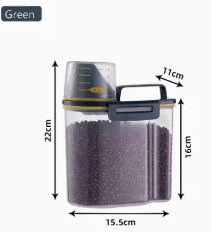 GrainGuard Airtight Rice And Grains Storage Canister With Measuring Cup 3