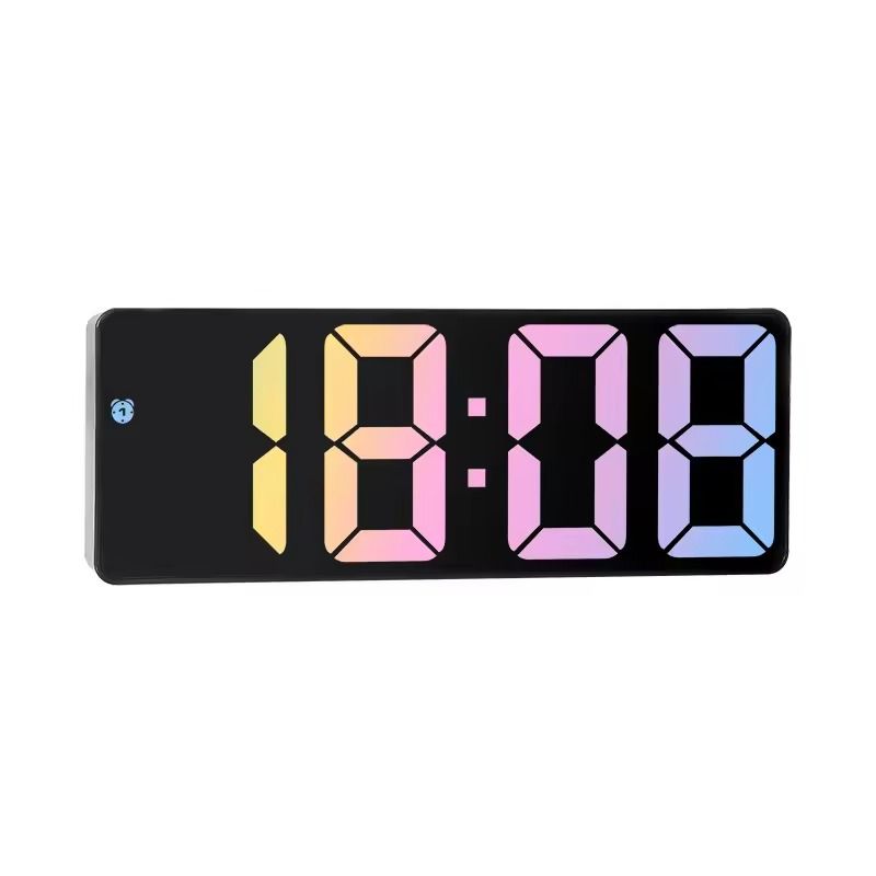 LED Voice Control Digital Alarm Clock With Color Display And Night Mode 9