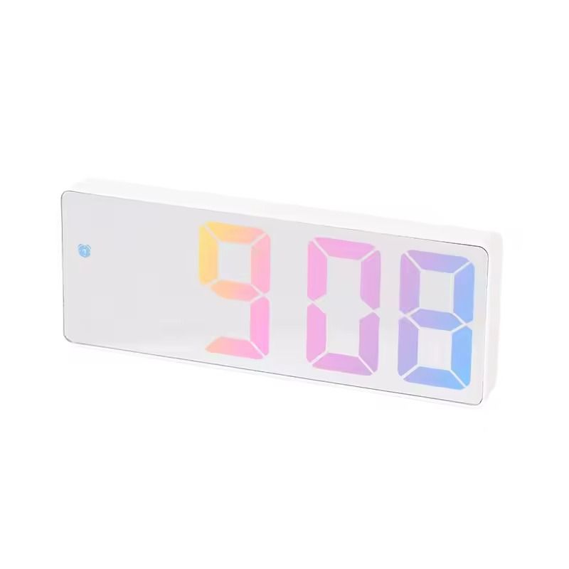 LED Voice Control Digital Alarm Clock With Color Display And Night Mode 10