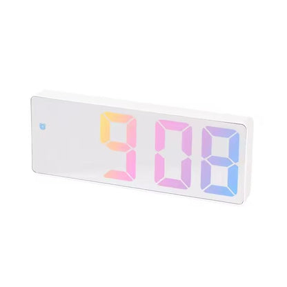 LED Voice Control Digital Alarm Clock With Color Display And Night Mode 10