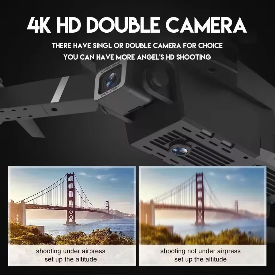 E88 Foldable Drone With Wide Angle HD Camera And WiFi FPV Control 2